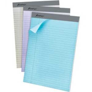 Tops TOP 20602R Ampad Pastel Legal - Ruled Perforated Pads - Letter - 