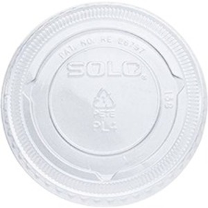 Solo SCC PL4N Solo Pet Plastic Souffle Portion Cup Lids - Round - Poly