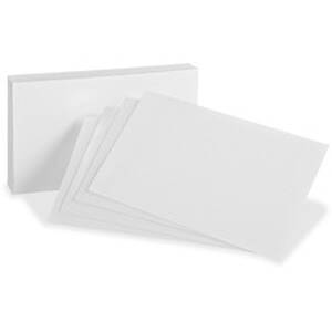 Tops OXF 10013 Oxford Blank Index Cards - Plain - 3 X 5 - White Paper 