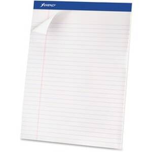 Tops TOP 20360 Ampad Basic Perforated Writing Pads - 50 Sheets - Stapl