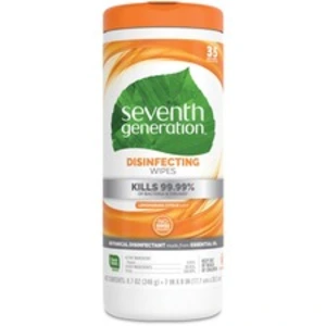 Seventh SEV 22812CT Disinfecting Cleaner - Wipe - Lemongrass Citrus Sc