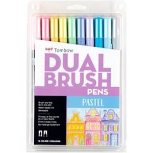 Tombow TOM 56187 Dual Brush Pen Set - Fine Pen Point - Brush Pen Point