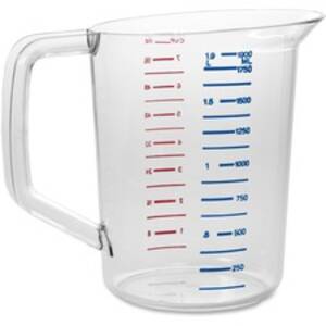 Rubbermaid RCP 3217CLECT Commercial Bouncer 2-quart Measuring Cup - 2 