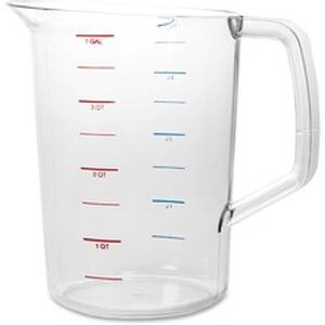 Rubbermaid RCP 3218CLECT Commercial Bouncer 4 Quart Measuring Cup - 1 