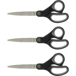 Sparco SPR 25225BD Rubber Grip Straight Scissors - 7 Overall Length - 