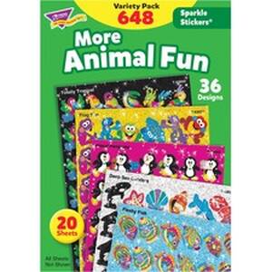 Trend TEP 63910 Trend Animal Fun Stickers Variety Pack - Animal, Fun T