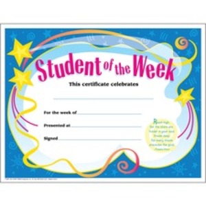 Trend TEP T2960 Trend Student Of The Week Award Certificate - Student 