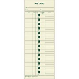 Tops TOP 1258 Job Costing Time Cards - 3.50 X 9 Sheet Size - Yellow - 