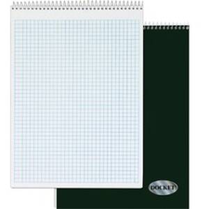 Tops TOP 63801 Docket Top Wire Quadrille Pad - 70 Sheets - Wire Bound 