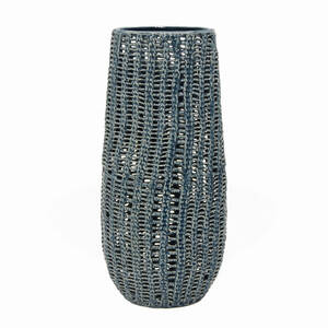 Plutus PBTH94640 Ceramic Vase In Blue Porcelain