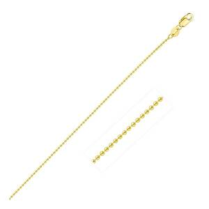Unbranded 63364-18 14k Yellow Gold Bead Chain 1.0mm Size: 18''