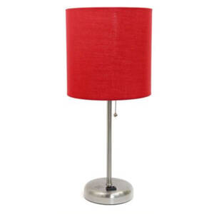 All LT2024-RED Limelights Stick Lamp With Charging Outlet And Fabric S