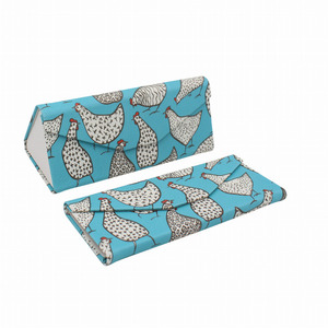 Real 8660 Adorable Animal  Leather Glasses Case - Chickens