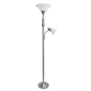 All LF2003-BSN Elegant Designs 2 Light Mother Daughter Floor Lamp With