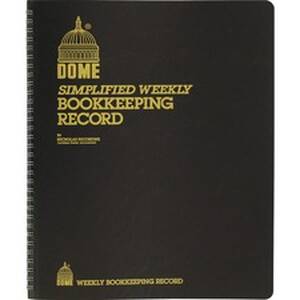 Dome DOM 600 Dome Bookkeeping Record Book - 128 Sheet(s) - Wire Bound 