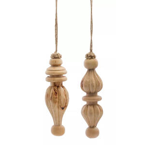 Melrose 81023DS Drop Ornament (set Of 6) 11h Wood