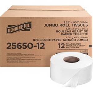 Genuine GJO 2565012PL Joe 2-ply Jumbo Roll Dispenser Bath Tissue - 2 P