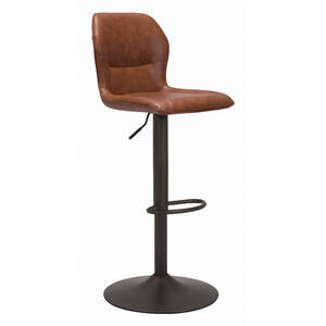 Zuo 109034 Vital Bar Chair Vintage Brown