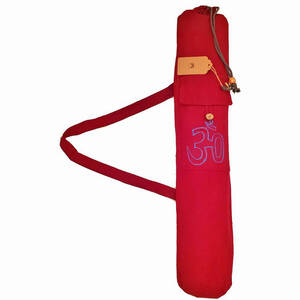 Wild WLY-1 Cotton Hindu Sanskrit Aum Yoga Mat Bag Carrier With Front P