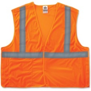 Tenacious EGO 21067 Glowear Orange Econo Breakaway Vest - Reflective, 