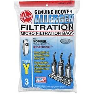 Techtronic HVR 4010100Y Hoover Type Y Allergen Filtration Bags - 3  Pa