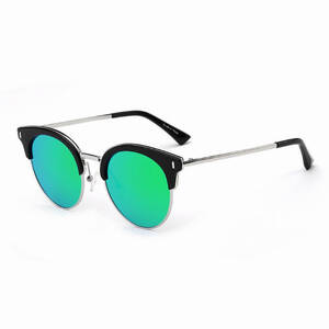 Iris CA05-D01-B28 Women Half Frame Round Cat Eye Polarized Sunglasses