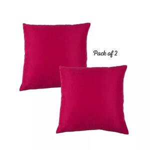 Homeroots.co 355649 Set Of 2 Pink Brushed Twill Decorative Throw Pillo