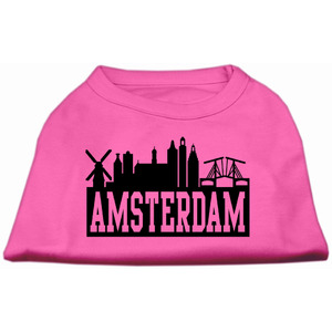Mirage 51-67 MDBPK Amsterdam Skyline Screen Print Shirt Bright Pink Me