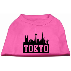 Mirage 51-75 SMBPK Tokyo Skyline Screen Print Shirt Bright Pink Sm