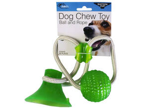 Bulk HC492 Suction Cup Dog Chew With Ball And Rope