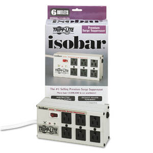 Tripp '383334 Isobar Surge Protector Metal 6 Outlet 6' Cord 3330 Joule