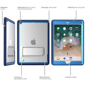 I IPAD-97-ARES-BL Ipad 9.7 Ares Clear Case-blue