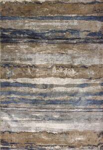 Homeroots.co 350111 7' X 11'  Viscose Ivory Or Blue Area Rug