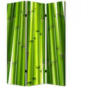 Homeroots.co 274654 1 X 48 X 72 Multi Color Wood Canvas Bamboo  Screen