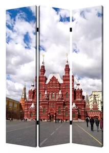 Homeroots.co 274639 1 X 48 X 72 Multi Color Wood Canvas Russia  Screen
