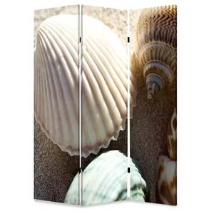 Homeroots.co 274624 1 X 48 X 72 Multi Color Wood Canvas Sea Shell  Scr