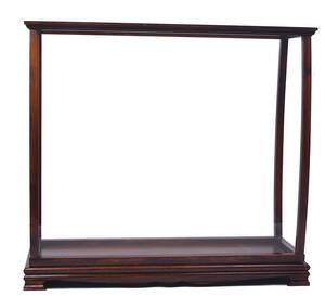 Old P095 Display Case For Midsize Tall Ship Classic Brown
