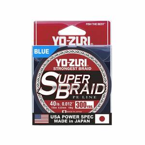 Yozuri YZ SB 40LB BL 300YD Yo-zuri Super Braid 300 Yard Spool Blue 40 