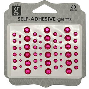 Bulk FB843 Pink Decorative Adhesive Gems