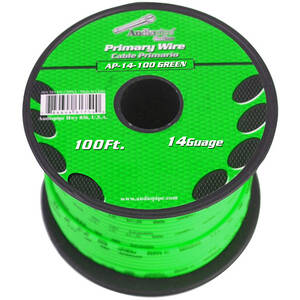 Audiopipe AP14100GR 14 Gauge 100ft Primary Wire Green