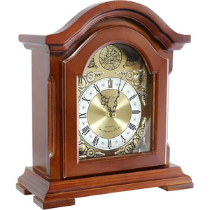 Bedford BED6003 Clock Collection Redwood Mantel Clock With Chimes