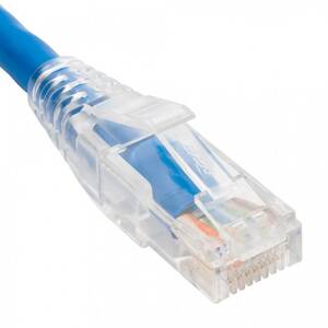 Cablesys ICC-ICPCSP01BL Patch Cord- Cat5e- Clear Boot- 1' Blue