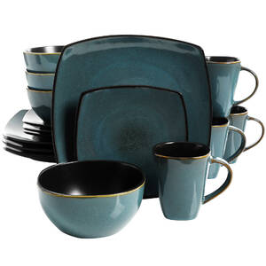 Gibson 102534.16RM Soho Lounge 16-piece Soft Square Dinnerware Set In 