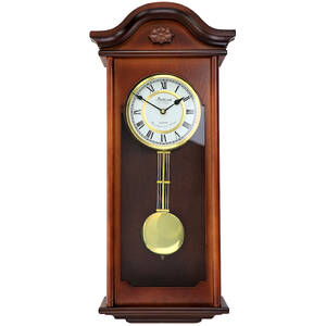 Bedford BED-JACOB Clock Collection Jacob 22.75 Inch Mahogany Chiming P