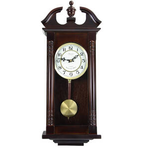 Bedford BED-1912 Clock Collection 27.5 Inch Cherry Oak Wall Clock