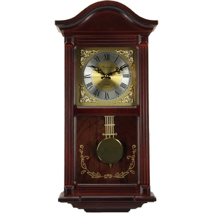 Bedford BED1423MAH Clock Collection 22 Inch Wall Clock In Mahogany Che
