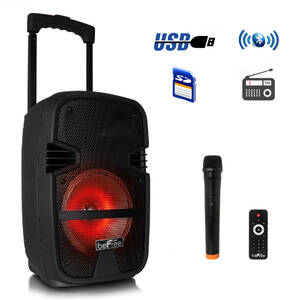 Befree BFS-4355-RB Sound 8 Inch 400 Watt Bluetooth Portable Party Pa S