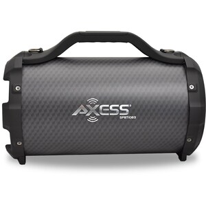 Axess SPBT1083BK Portable Bluetooth Speaker With Built In 6 Subwoofer