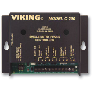 Viking IW-CS-C200BLK Door Entry Control For 1 Entry Phone  Provides C.