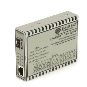 Black LMC1017A-SMST Flexpoint Media Converter, 10base-t100b